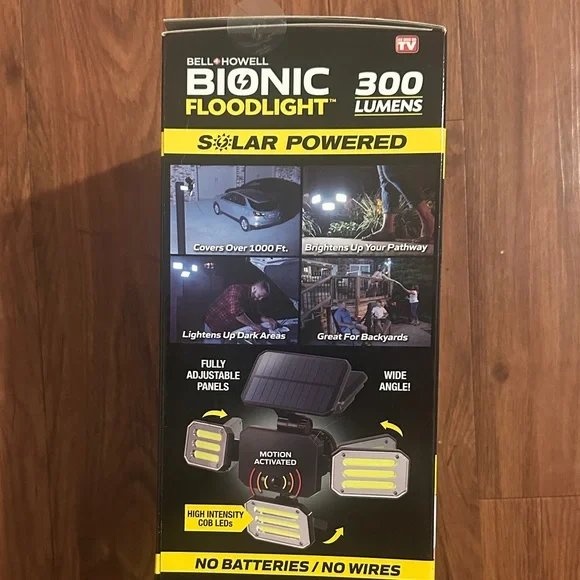 Bionic Solar Powered Floodlight - Black - Picture 4 of 6